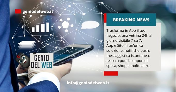 Creazione App, Siti, Ecommerce, servizi web - geniodelweb.it