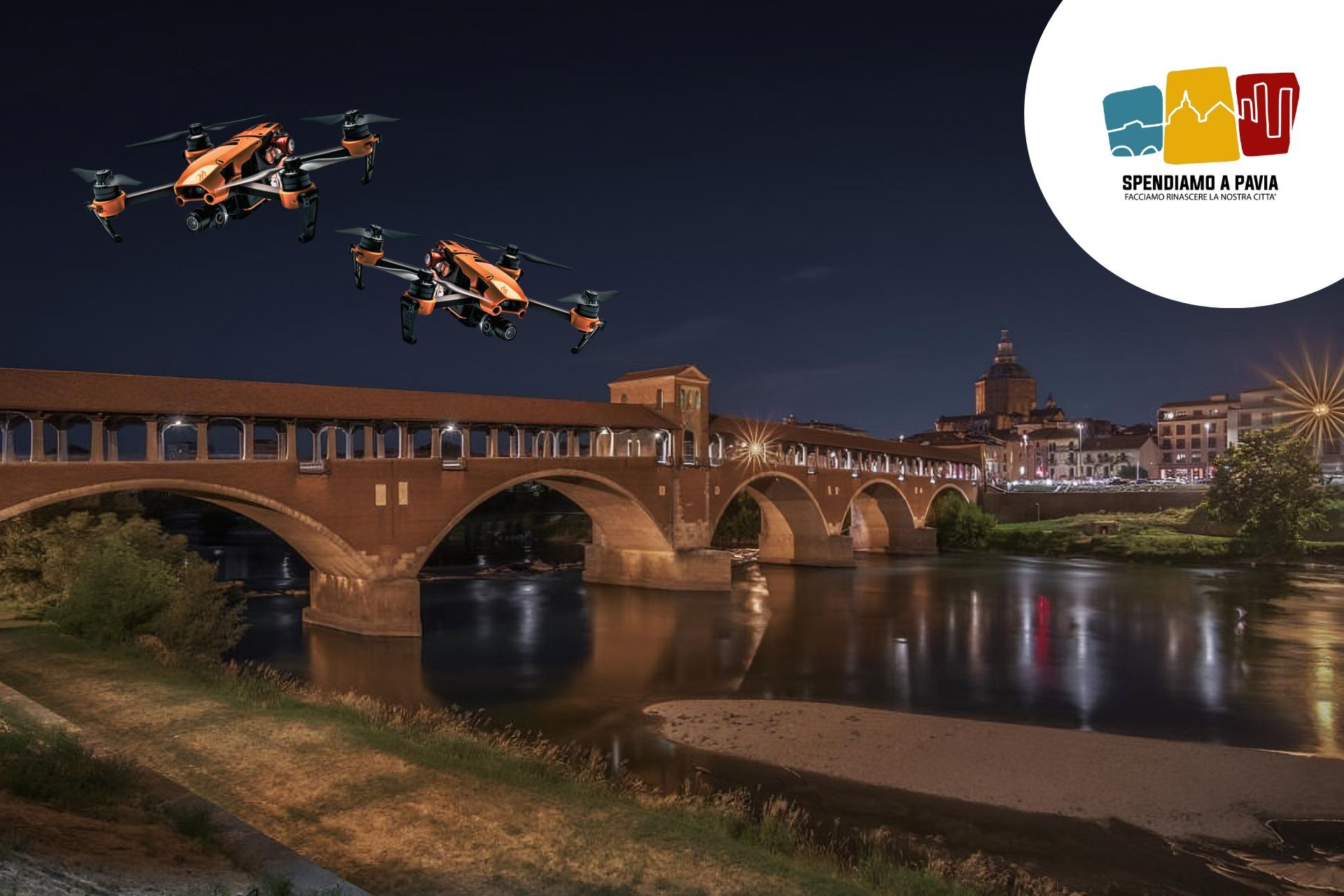 Pavia si accende di magia con lo spettacolo di droni natalizio