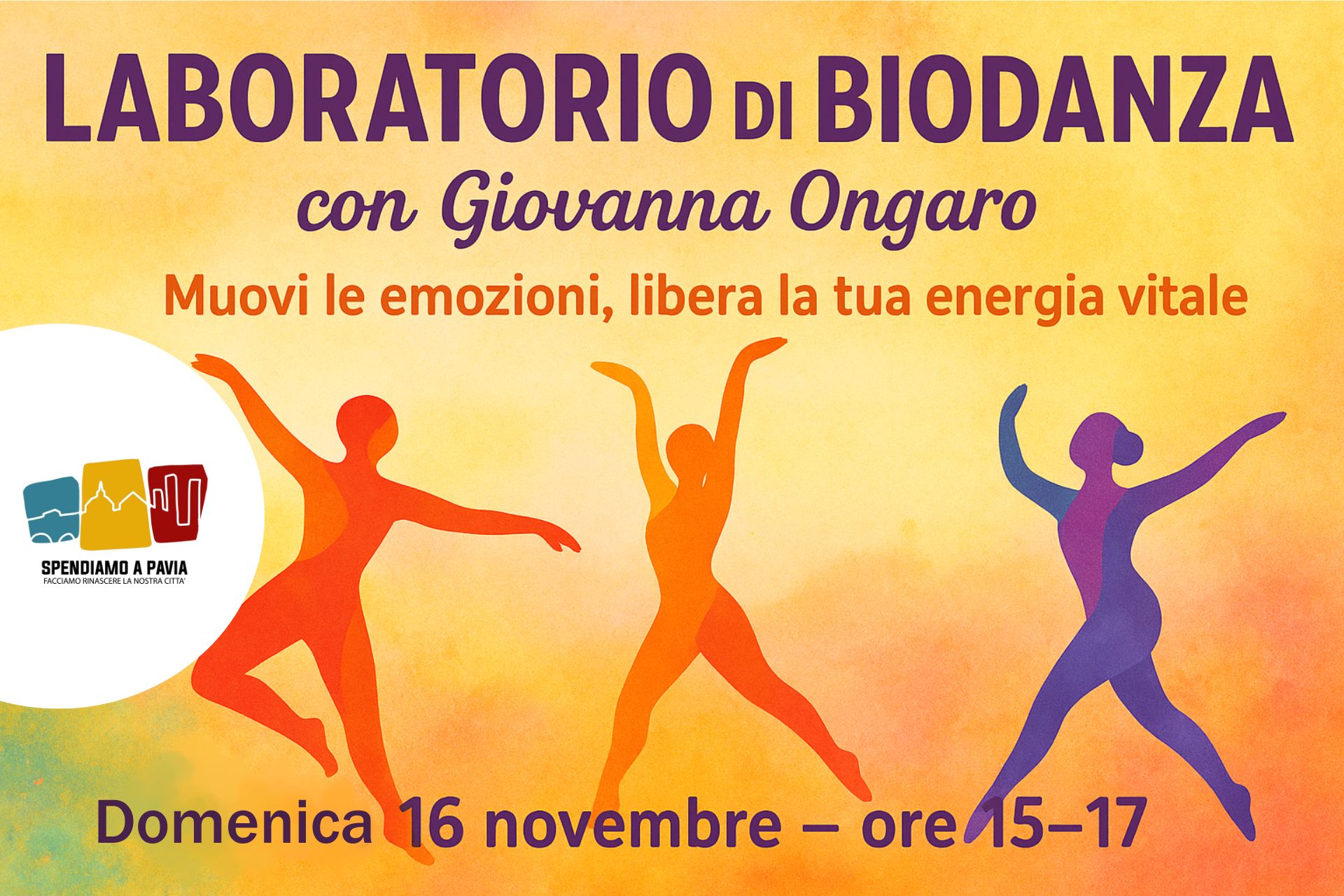 A Pavia un pomeriggio di emozioni e movimento: “Laboratorio di Biodanza” con Giovanna Ongaro