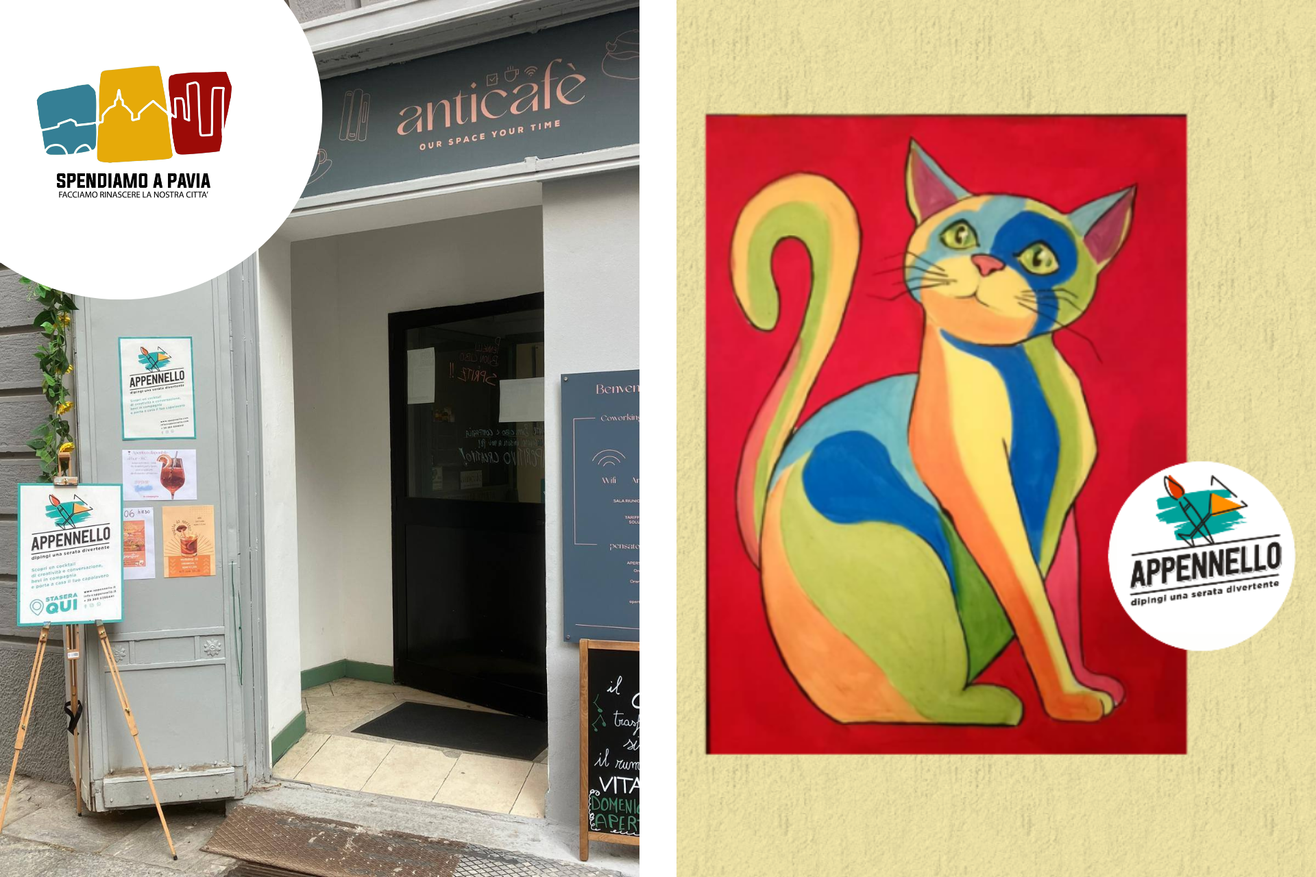 Gatto Pop: una serata di pop art all’Anticafé di Pavia