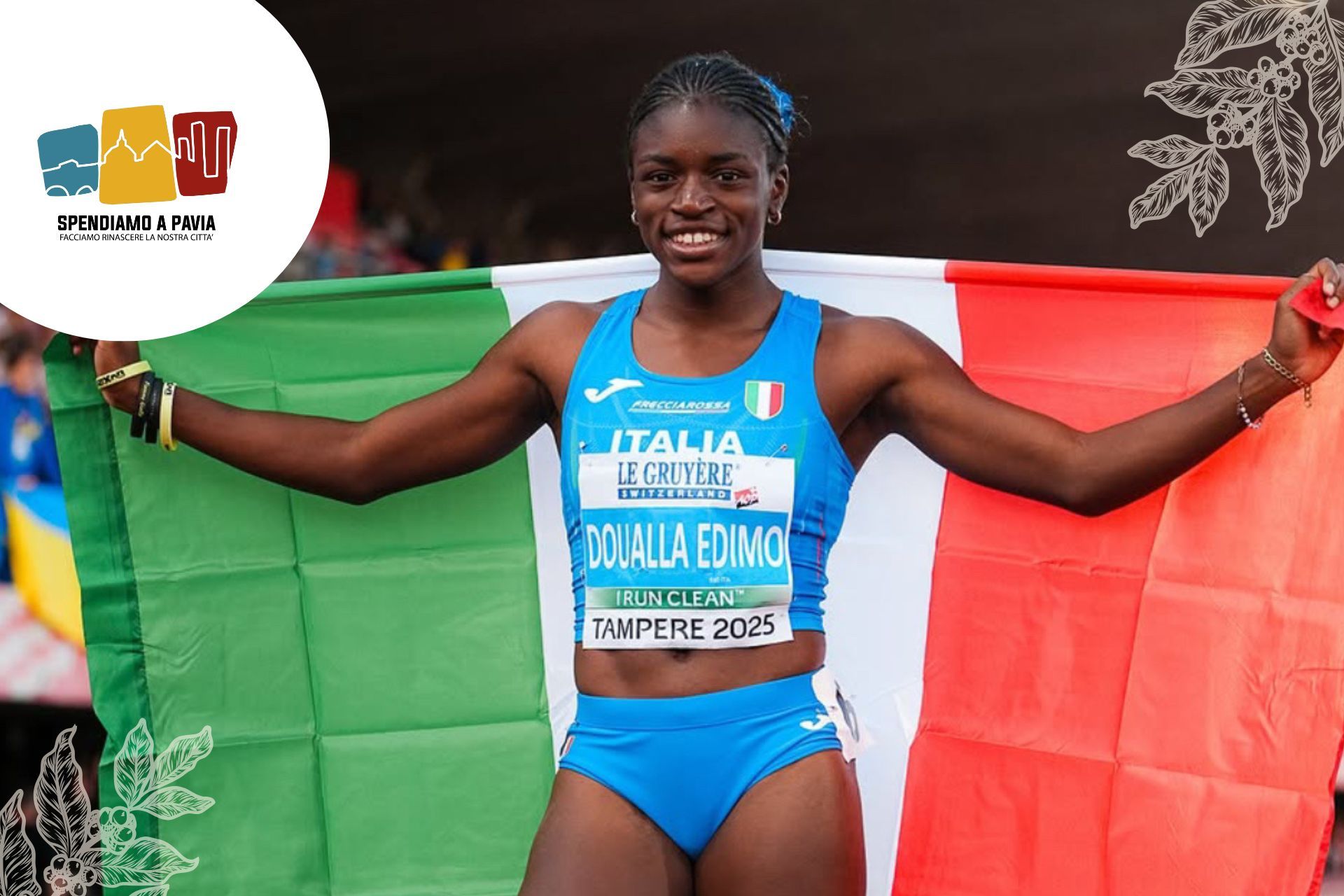 Pavia corre più veloce d’Europa: Kelly Doualla, 15 anni, è oro nei 100 metri agli Europei Under 20