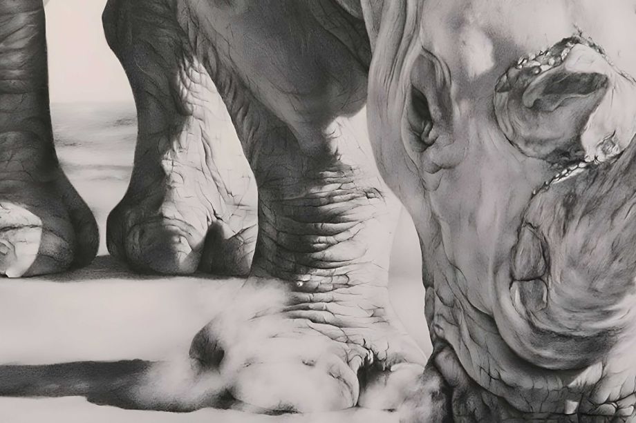 Un rinoceronte davanti al San Matteo