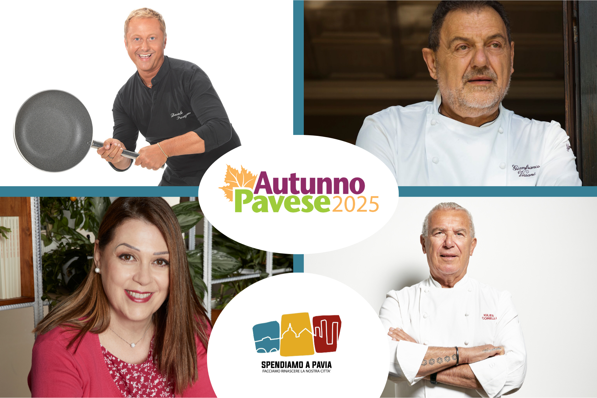 Autunno Pavese 2025: showcooking con Persegani, Vissani, Peronaci e Corelli